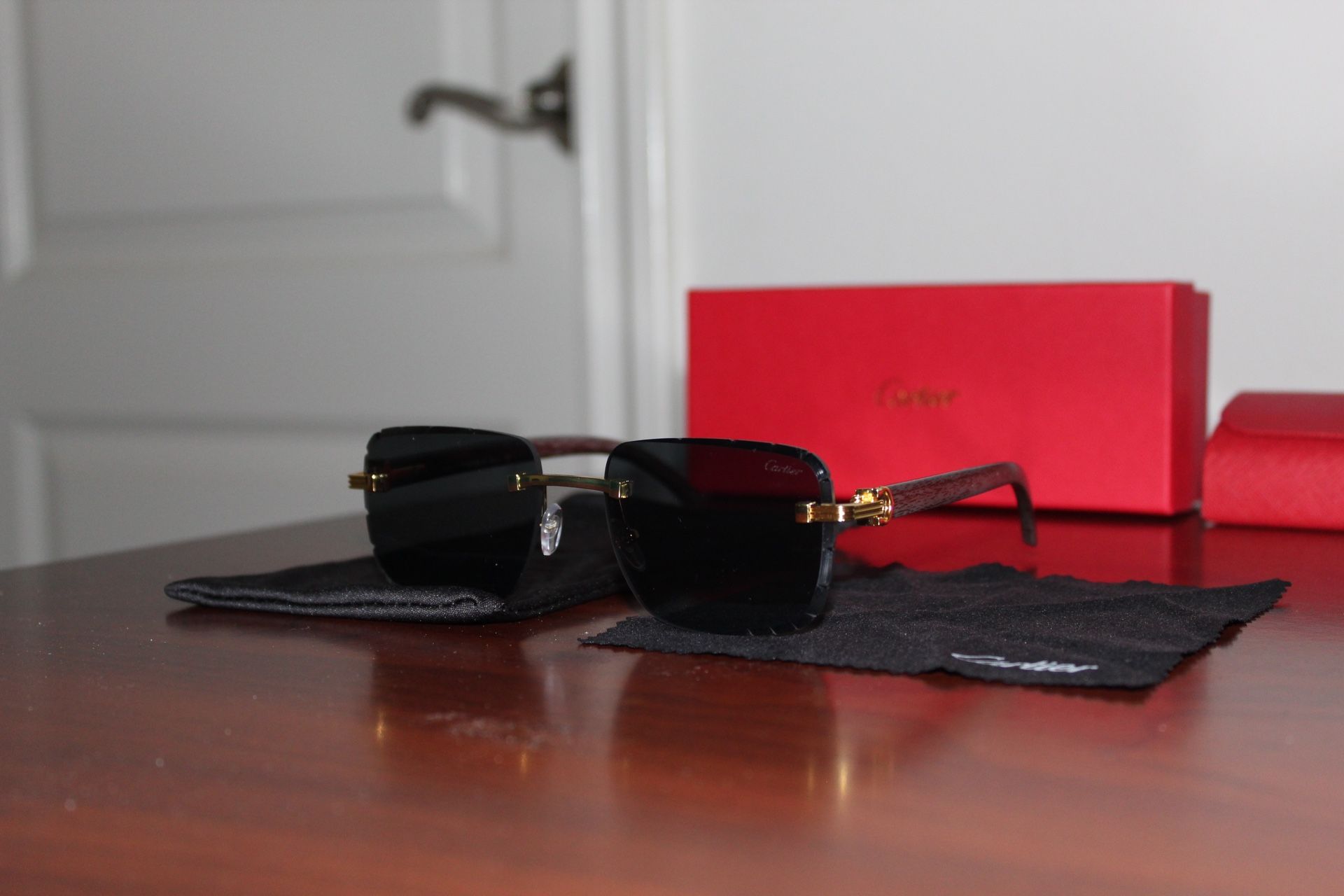 Cartier Men’s Black Lense Sunglasses
