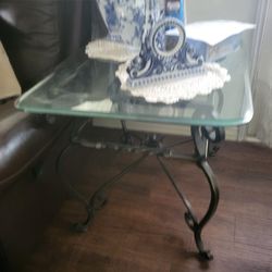 2 Corner Glass Tables