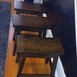 Small Stools Wood Good Condition 15 For All