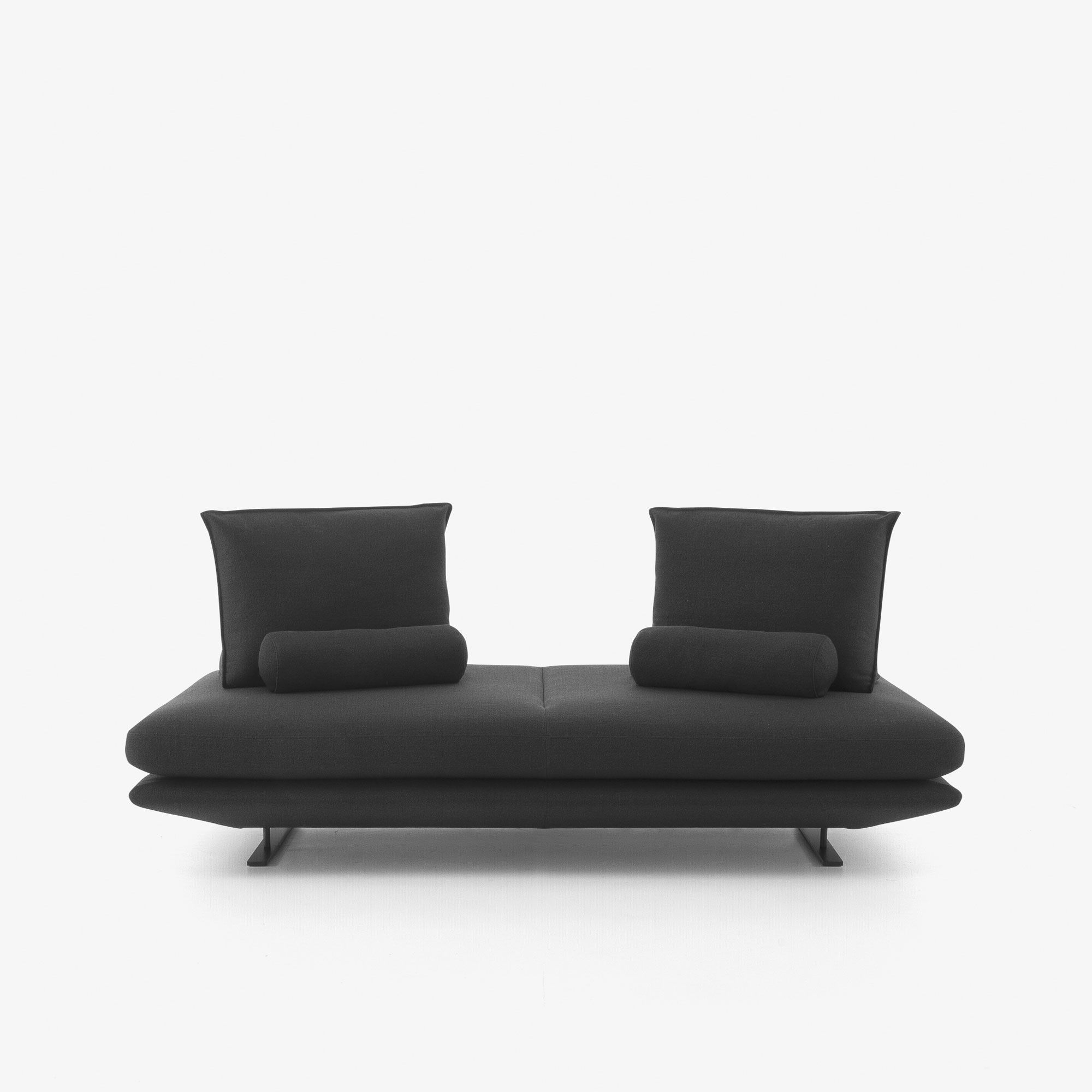 Contemporary Modern Ligne Roset Prado Daybed Sofa by Christian Werner Dark Gray Anthracite