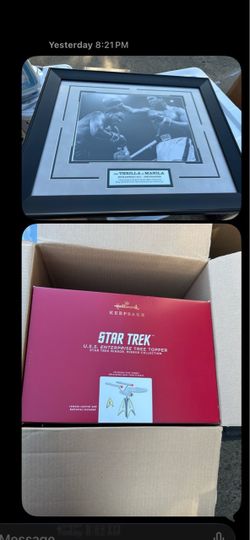 Boxing photo and Star Trek Christmas topper