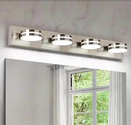 4-Light Nickel LED Vanity Light