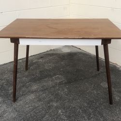 West Elm Desk Or Table With White Drawer Great Price 