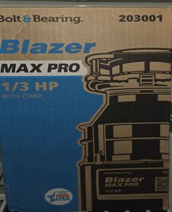 Bolt & Bearing Blazer Max Pro 1/3 HP Garbage Disposal
