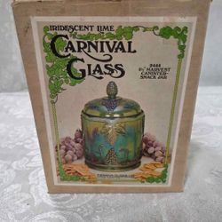 Carnival Glass Jar 