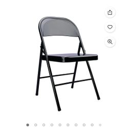 Black Metal Folding Chairs 
