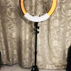 $20 18 Inch 55Watt Professional Ring Light and Tripod (No Plug)