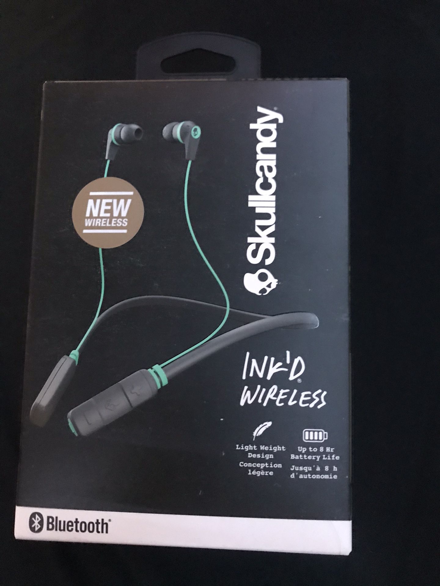 Never opened teal skull candy wireless headphones