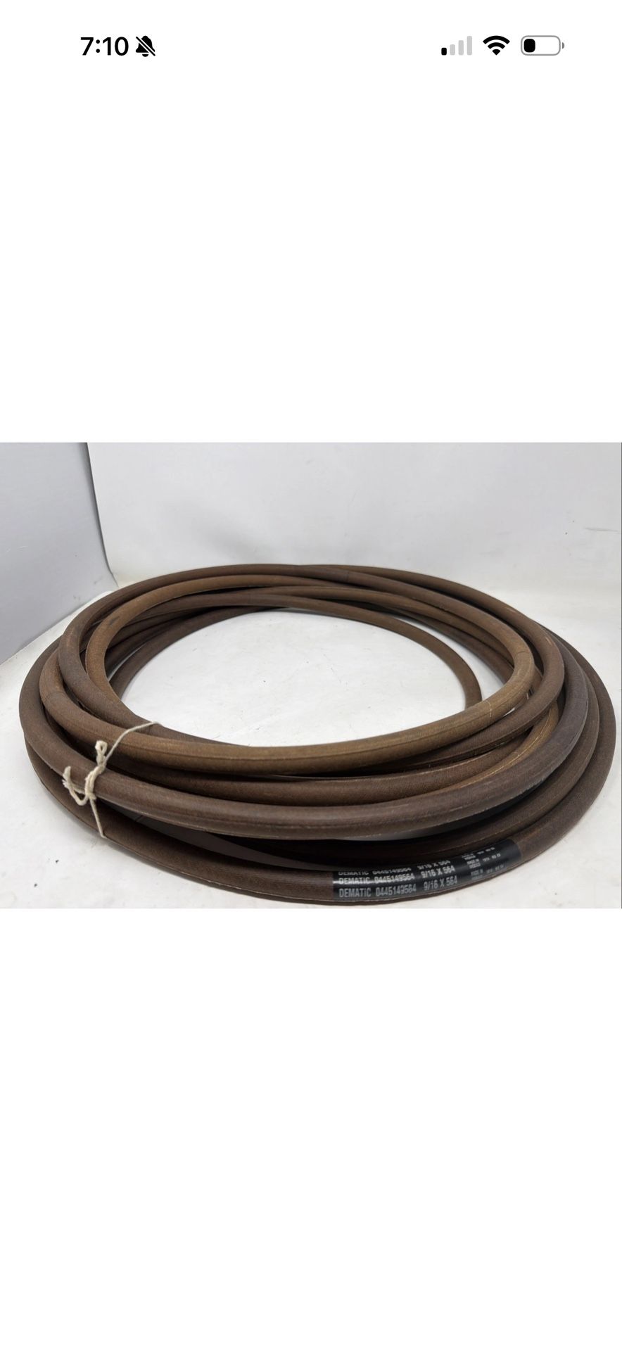 Dematic 0(contact info removed)64 Round Belt. 9/16x564