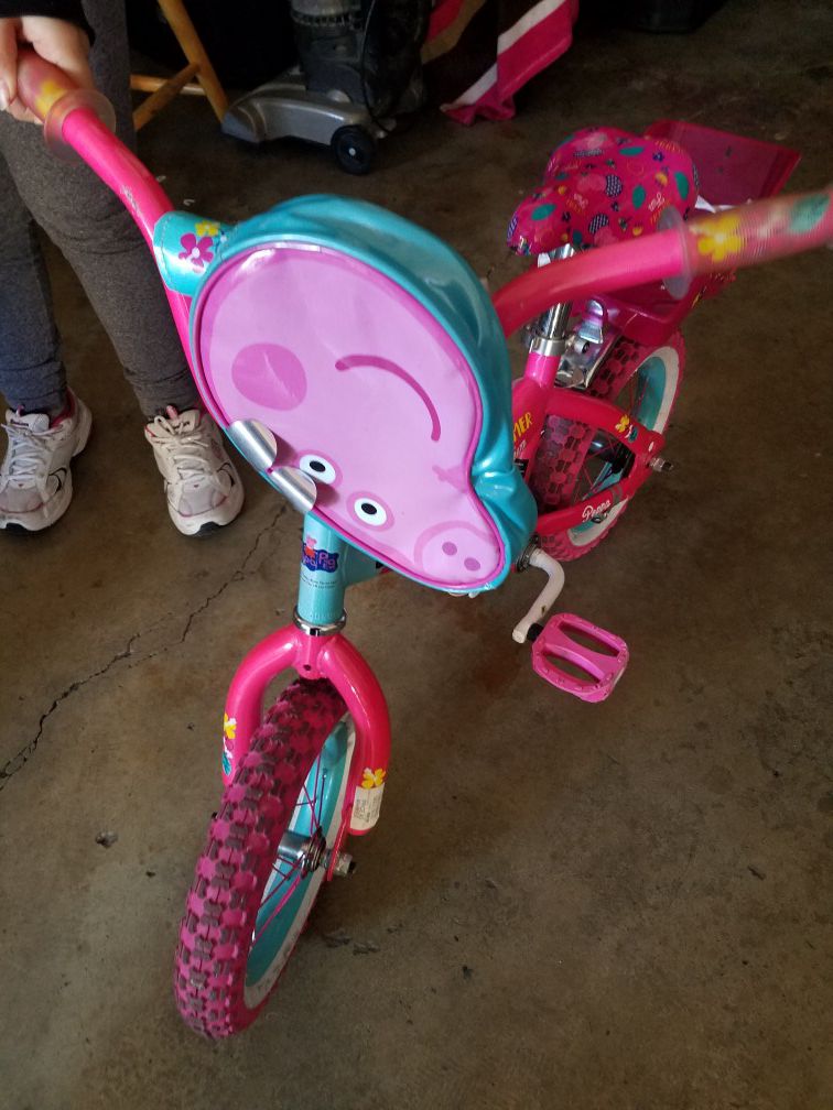 Girl's Bike Peppa Pig 12" Pink, For Ages 2-5
