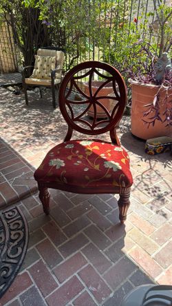 Spider back upholstered wood chair, high end