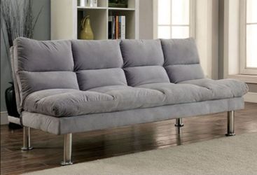 Brand New Grey Futon Sofa Sleeper