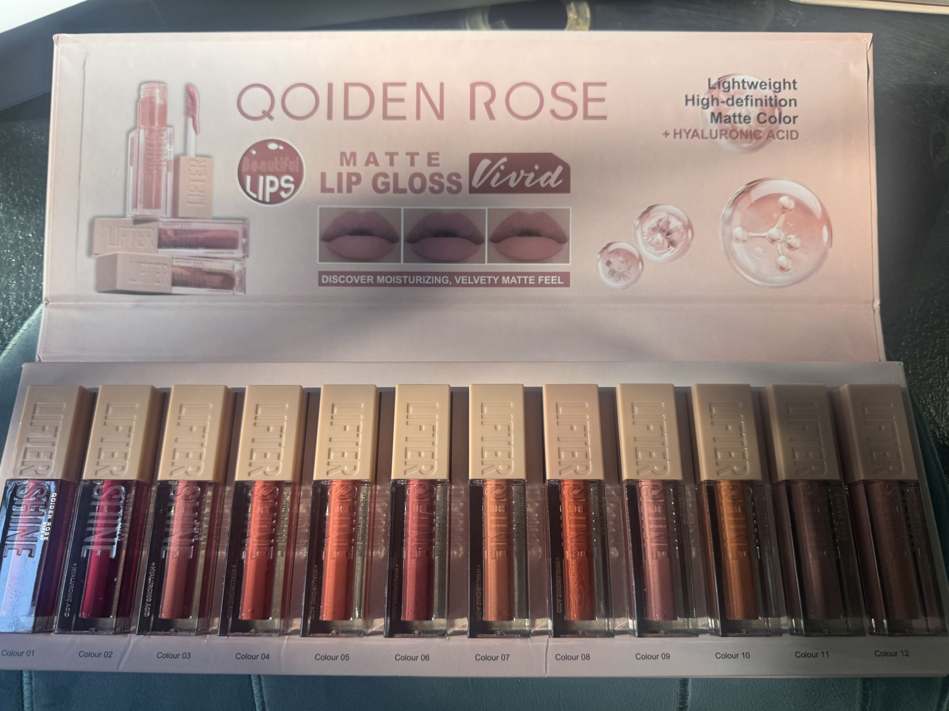 12 Piece Matte Lip Gloss Set