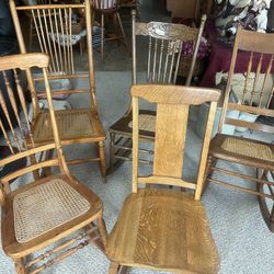 Choice of Antique Oak Rocker $20 Each