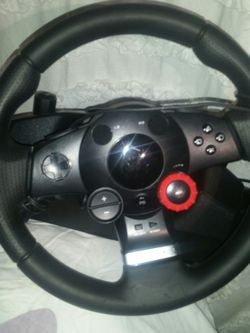Logitech Ex5C19 driving force wheel and pedal set