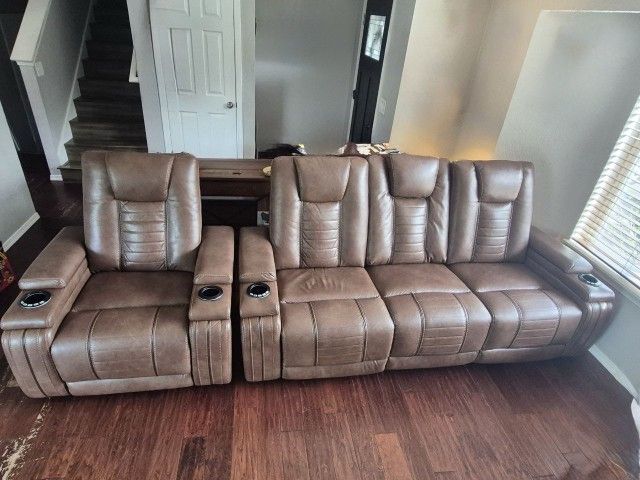 Movie Theater Style Couch & Recliner