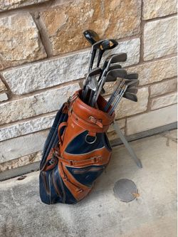 Golf clubs with bag