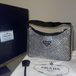 Prada satin mini-bag with Crystal