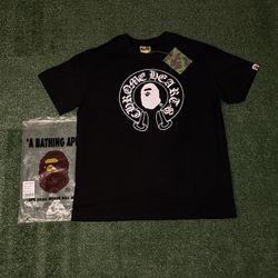 Bape x chrome hearts black/ white-  size L