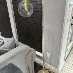 Gold Tone Tall Floor Lamp 58 Height 