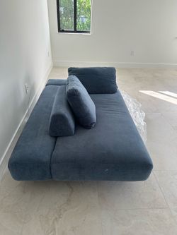 Article Divan Chaise Lounge - Blue 76”