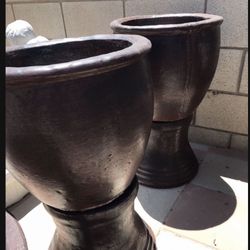 New Flower Pots Made Out Of Cement Perfect Gift 