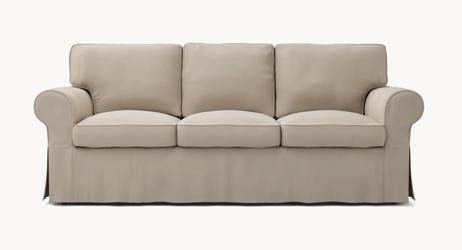 Slip Cover Beige Sofa