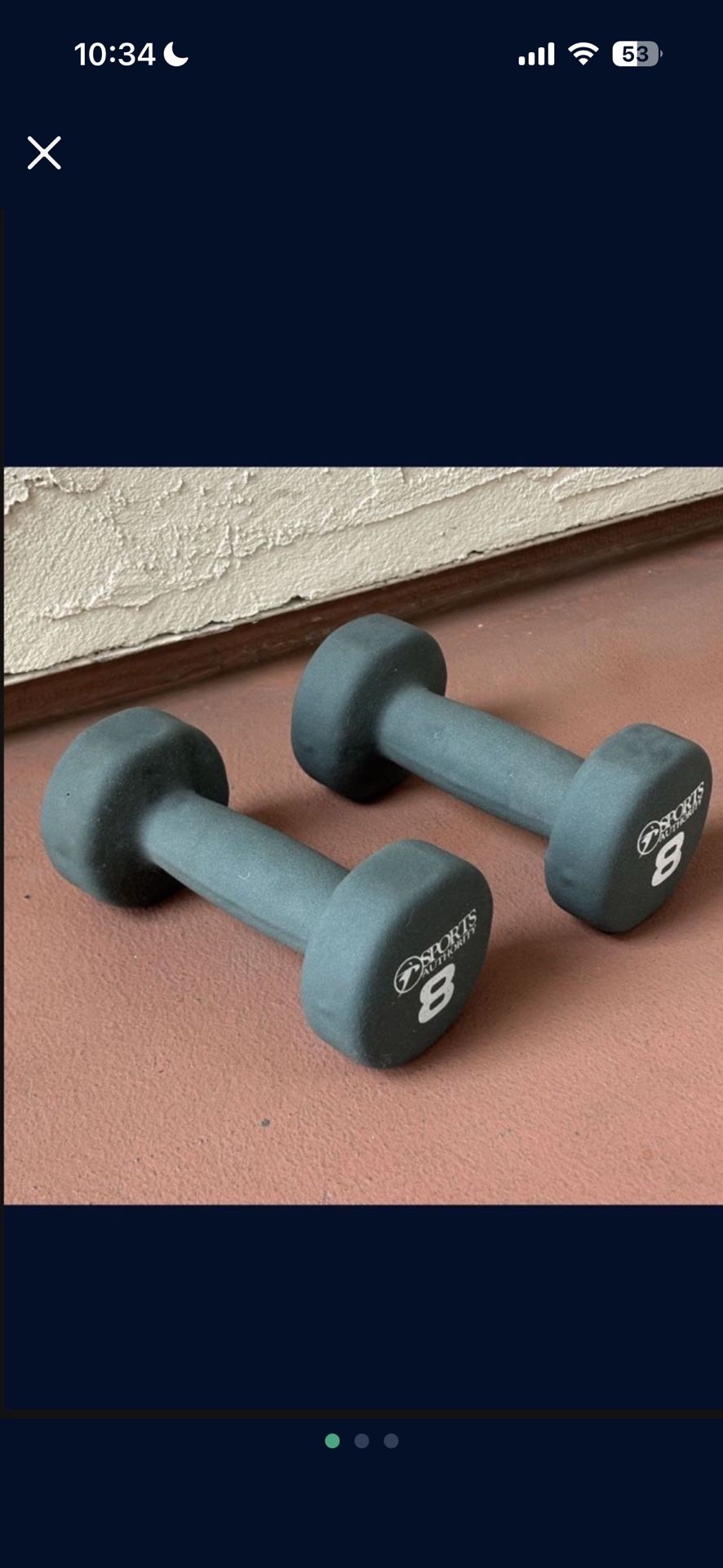 One Set Of 2 New 8-Pound Dumbells Dumbbells Hand Weights