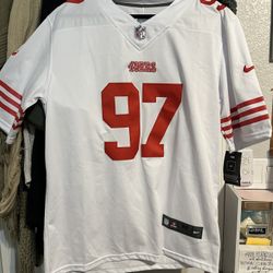 San Francisco 49ers NFL football Bosa Jersey Number 97 Nike Brand— Medium Fits Like Large Or XL- See Pics- Brand New