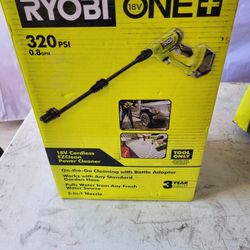 RYOBI 320PSI 18VOL. CORDLESS EZ CLEAN POEWER CLEANER  TOOL ONLY 