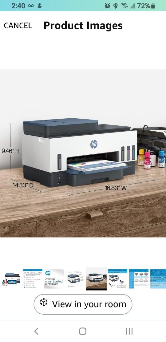 HP Smart Tank All-in-one Wireless Printer