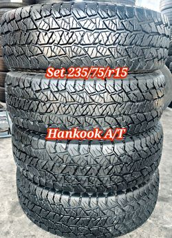 Set of 4 Hankook AT 235/75/R15 ‼️ free instalation and balance ‼️