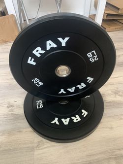 Fray Rubber Bumper Plate Set 50 Lbs 🏋️♀️ Brand New In Box 📦