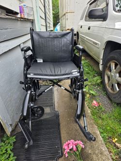 Standard black wheel chair