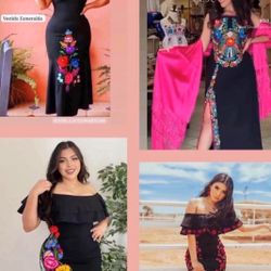 Vestidos Bordados Mexicanos ✨ Mexican Dresses & Blouses, Women & Girls ✨ ✨ Prices Vary - Precios Variados
