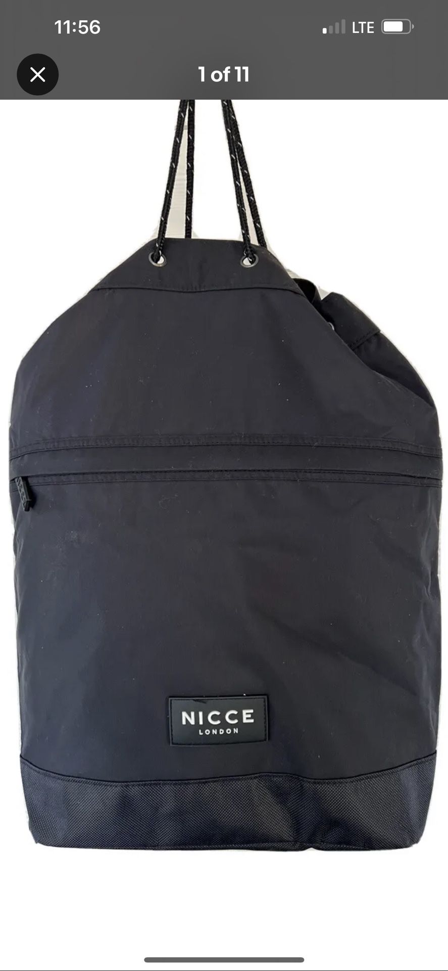 NICCE London Backpack Shoulder Bag, luggage bag, School Rucksack, Black base