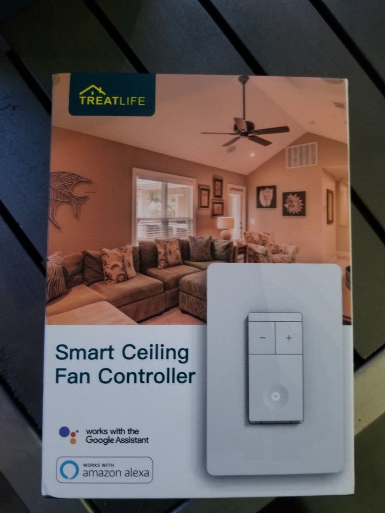 Treatlife Smart Ceiling Fan Control, 4 Speed Fan Switch for Ceiling Fan, Neutral Wire Required, Smart Home Devices that Works with Alexa and Google Ho