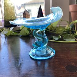 Antique Dolphin Glass Art