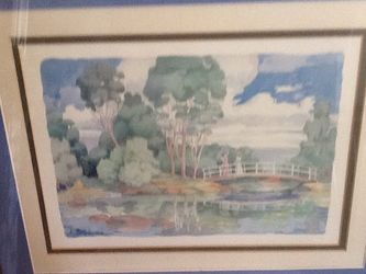 Pastoral scene by P Brent