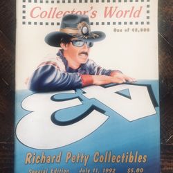 Vintage Richard Petty Collectors World Special Edition Magazine- July.11,1992 GC