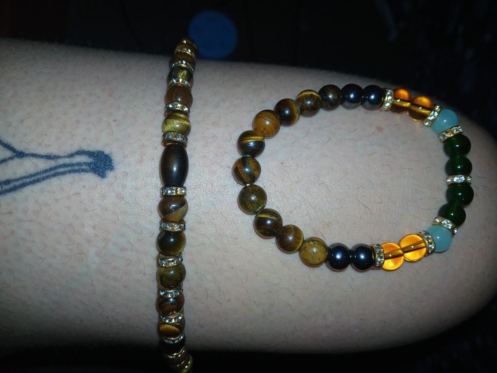 Tigers Eye Bracelet With Earrings