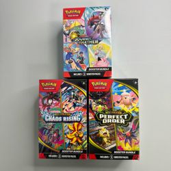 Pokémon card Booster Bundles Sealed Lot of 3