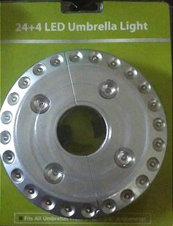 24+4 LED Garden Umbrella Light