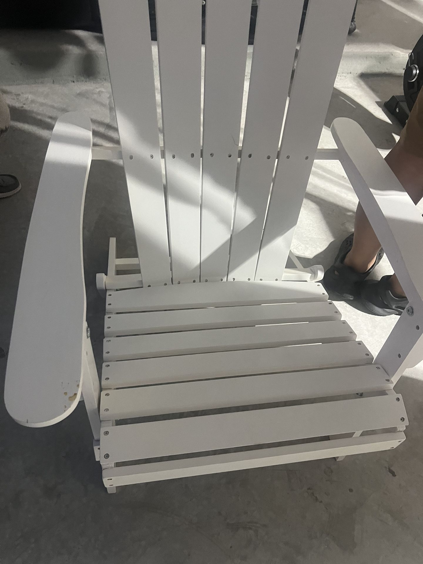 White Folding Wood Outdoor Chairs 