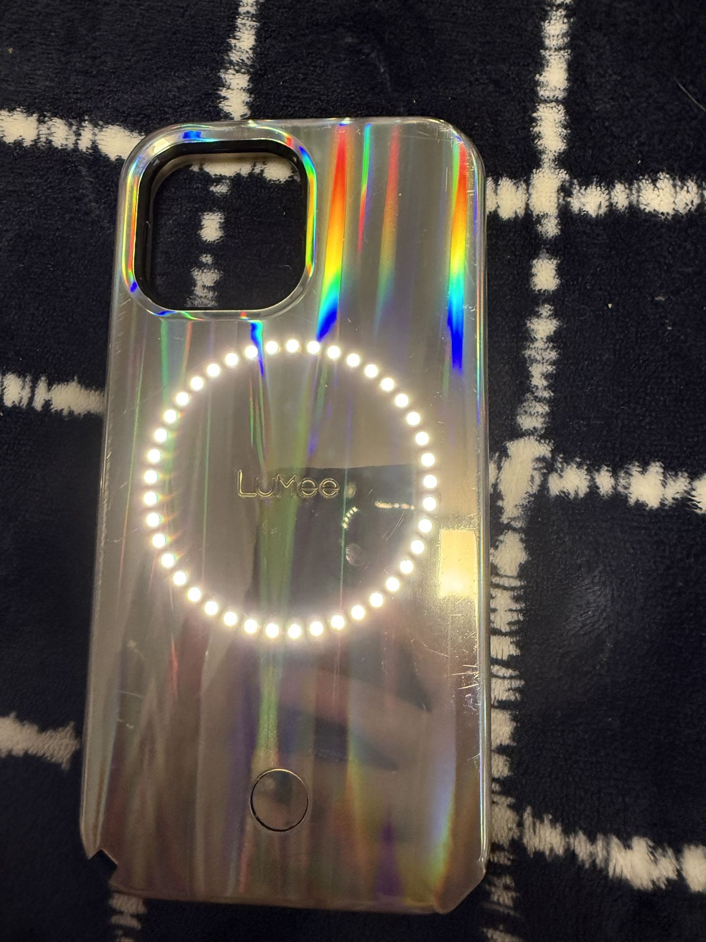 LuMee Halo x Paris Hilton Selfie Light Up Case iPhone 13 Pro Max Holographic