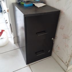 Two door filing cabinet with key