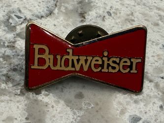 Vintage Budweiser Bud Beer Bow Tie Lapel Pin Anheuser Busch 1”