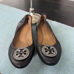 Tory Burch Liana Embellished Ballet Flats Size 5.5