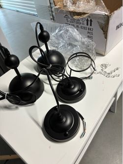 Two wired chandeliers