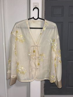 Floral Embroidery Sheer Cardigan